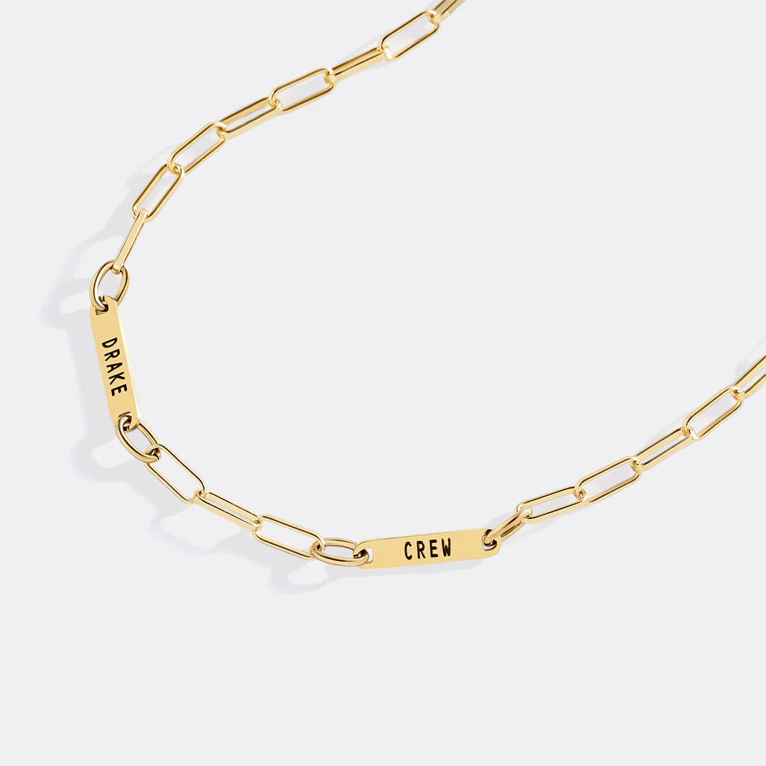 Paperclip Necklace With Personalized Names | Mint & Lily