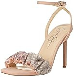 Jessica Simpson Women's Owina Embellished High Heel Sandal Heeled, Blush, 7.5 | Amazon (US)