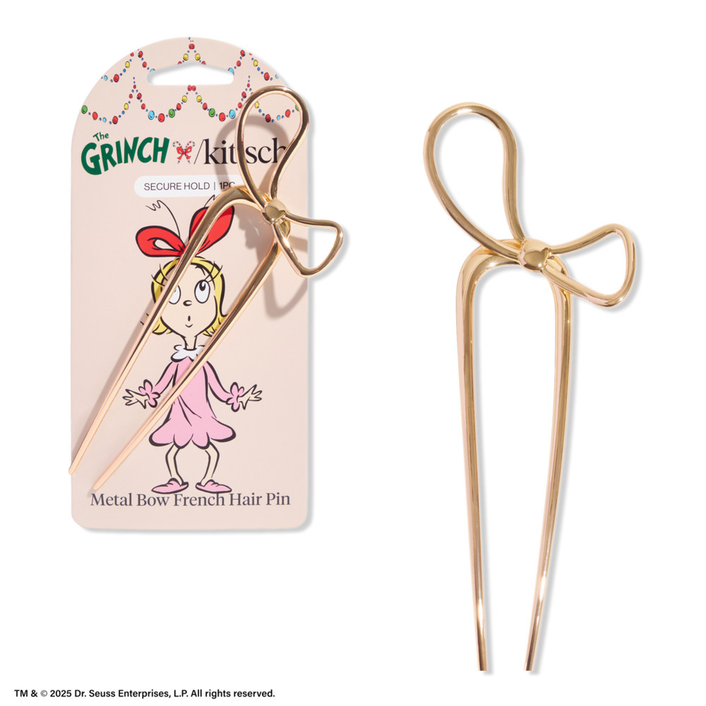 The Grinch x Kitsch Metal Bow French Hair Pin | Ulta