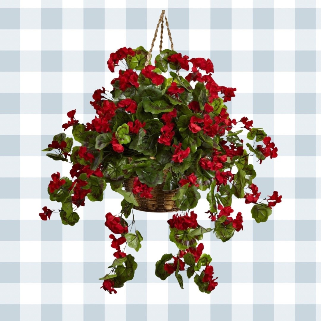 If you forget to water your outdoor plants (no judgement here), this faux hanging geranium is a great substitute for the real thing.

#LTKHome