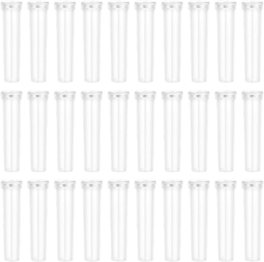 Vials for Flower Arrangements 2.8 Inch Floral Water Tubes Plastic Floral Vials with Caps (Clear, ... | Amazon (US)
