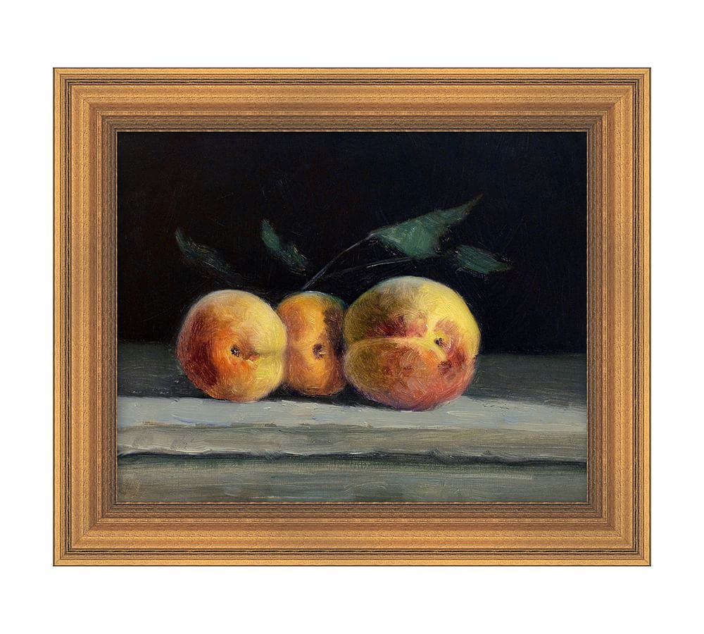 Peaches Still Life Framed Canvas | Pottery Barn (US)
