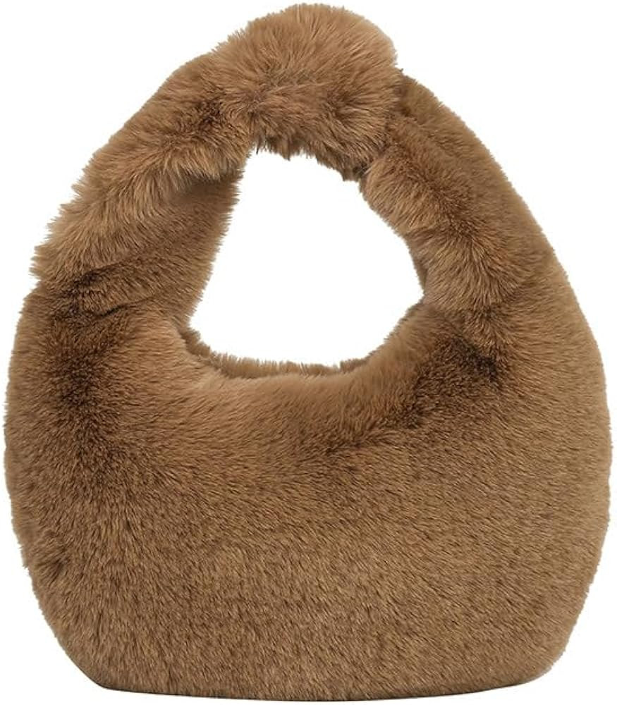 Soft Knotted Fuzzy Dumpling Bag, Cute Fluffy Cloud Cluth Purse for Women, Cute Handbags, Y2K Faux... | Amazon (US)