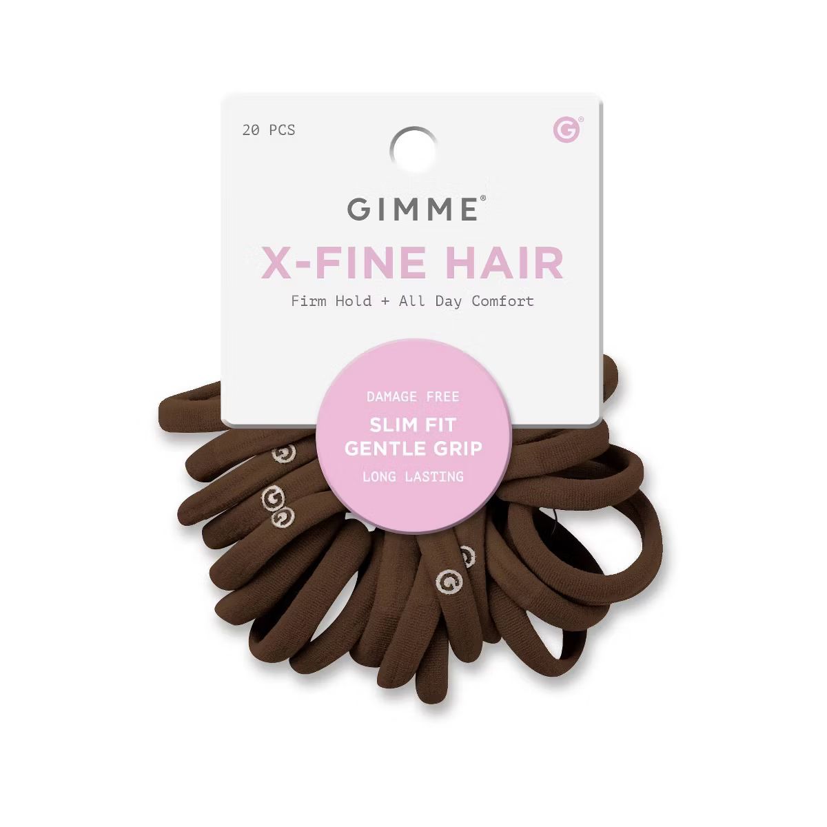 Gimme Beauty Slim Fit Extra Fine Hair Tie Bands - 20ct | Target