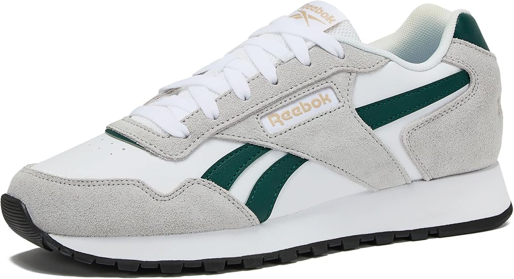 Reebok Men's Glide Sneaker, White/Collegiate Green/Grey 1, 9 | Amazon (US)