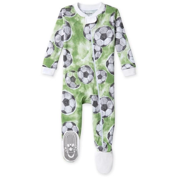 Soccer Snug Fit Organic Cotton Pajamas - 12 Months | Burts Bees Baby