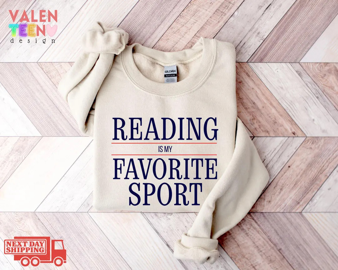 Reading is My Favorite Sport Sweatshirt, Booklover Gift - Etsy | Etsy (US)