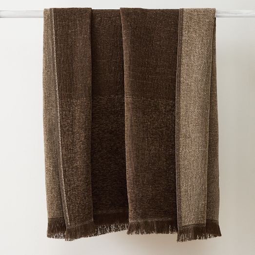 Reversible Chenille Throw | West Elm (US)