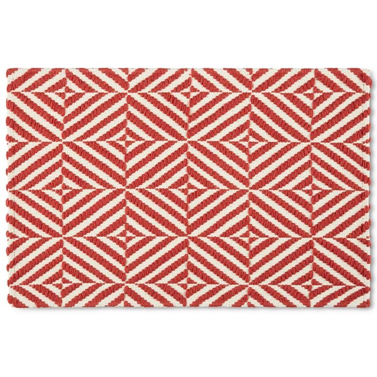 Mainstays Montana Woven Fabric Mat, 18"x27", Red, Available in Multiple Colors | Walmart (US)