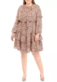 Jessica Simpson Plus Size Reina Ruffle Dress | Belk