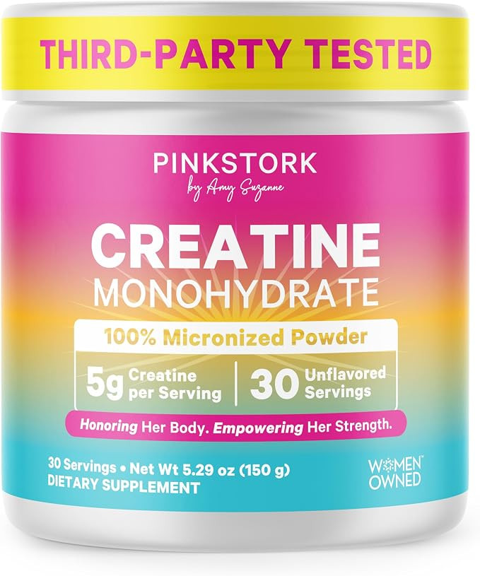 Pink Stork Creatine Monohydrate for Women | Micronized Creatine Powder | 5 g Unflavored | Support... | Amazon (US)