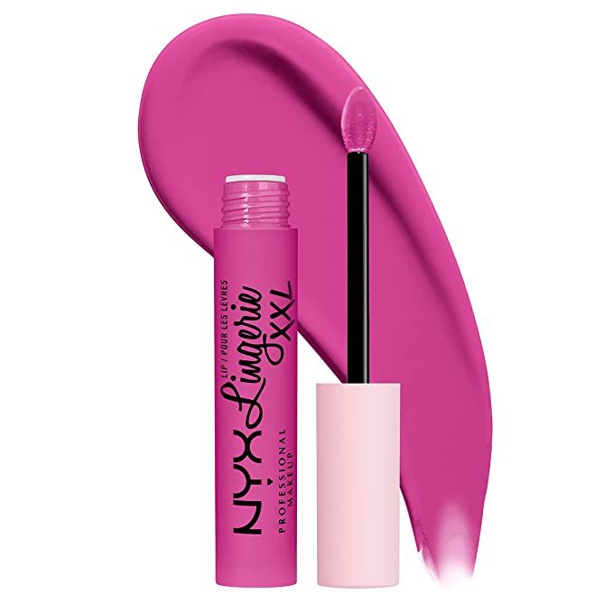 NYX PROFESSIONAL MAKEUP Lip Lingerie XXL Matte Liquid Lipstick - Knockout (Bubblegum Pink) | Amazon (US)
