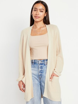 Open-Front Longline Cardigan Sweater | Old Navy (CA)