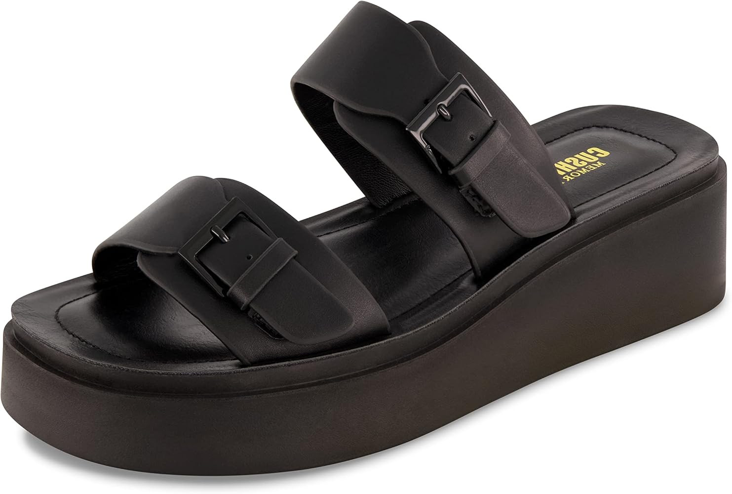 CUSHIONAIRE Women's Planet two buckle platform sandal with +Memory Foam | Amazon (US)
