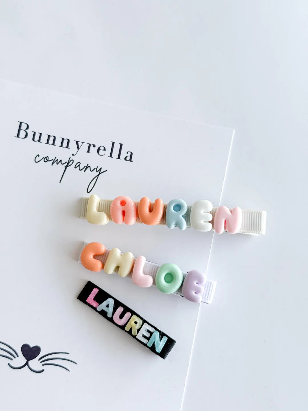 Personalized Pastel Letter Hair Clip: Custom Jelly Alphabet Accessory | Etsy (US)