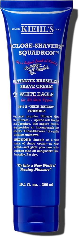 Kiehl's Ultimate Brushless Shave Cream with Menthol White Eagle, for All Skin Types, with Menthol... | Amazon (US)