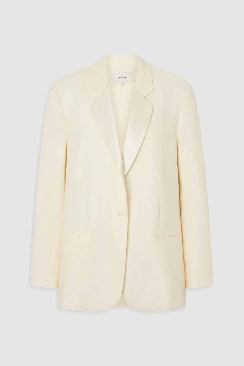 Oversized Tuxedo Jacket Soft Cream | Oroton