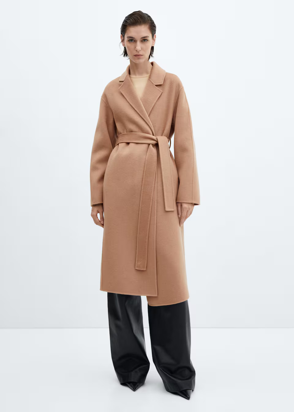 Belt handmade coat -  Women | Mango United Kingdom | MANGO (UK)