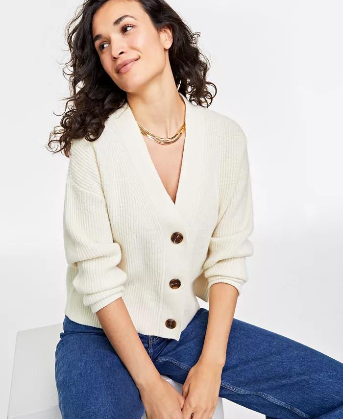 On 34th Women's Three-Button Classic Cardigan, Created for Macy's - Macy's | Macys (US)