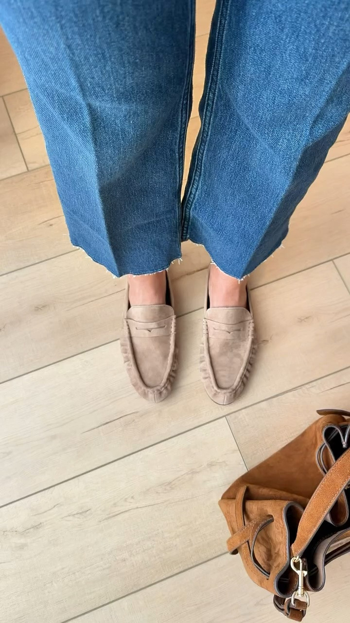 I love this chic loafer mules for end of summer and fall! Perfect for work + an elevated casual look! TTS for me and super comfy! Wearing XS petite in jeans and XS in top. Tory Burch Romy suede bucket bag.

#LTKootd #LTKmomlife #LTKgrwm