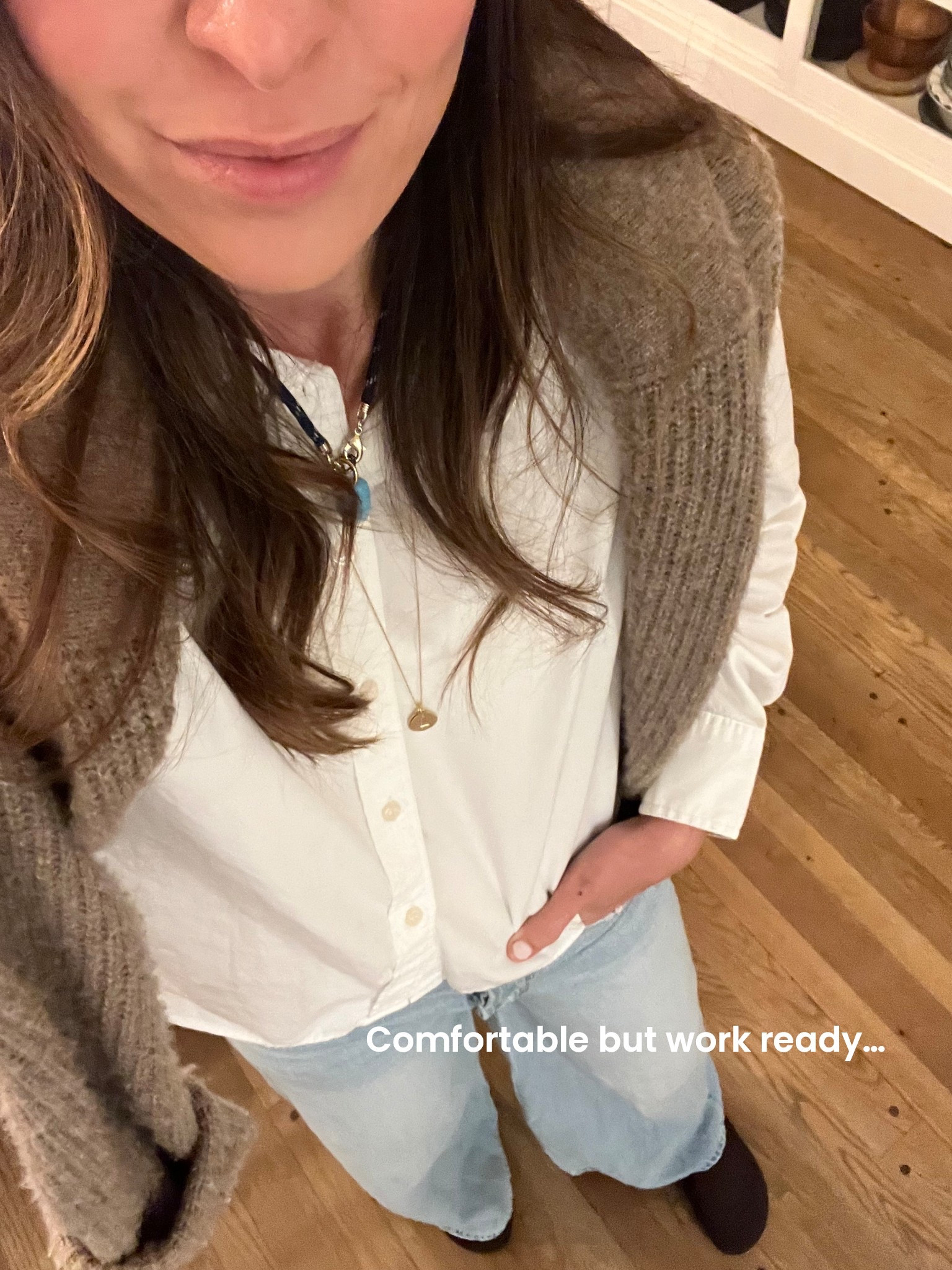 Target jeans and a crop button down tee, clogs and a cozy sweater 😍

#LTKStyleTip #LTKWorkwear #LTKSeasonal