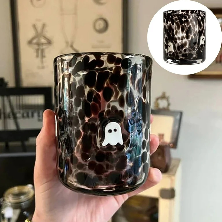 Halloween Icon Glass Cups Ghost Icon Juice Glass Old Fashioned Hand Blown Drinking Cups Cute Spoo... | Walmart (US)