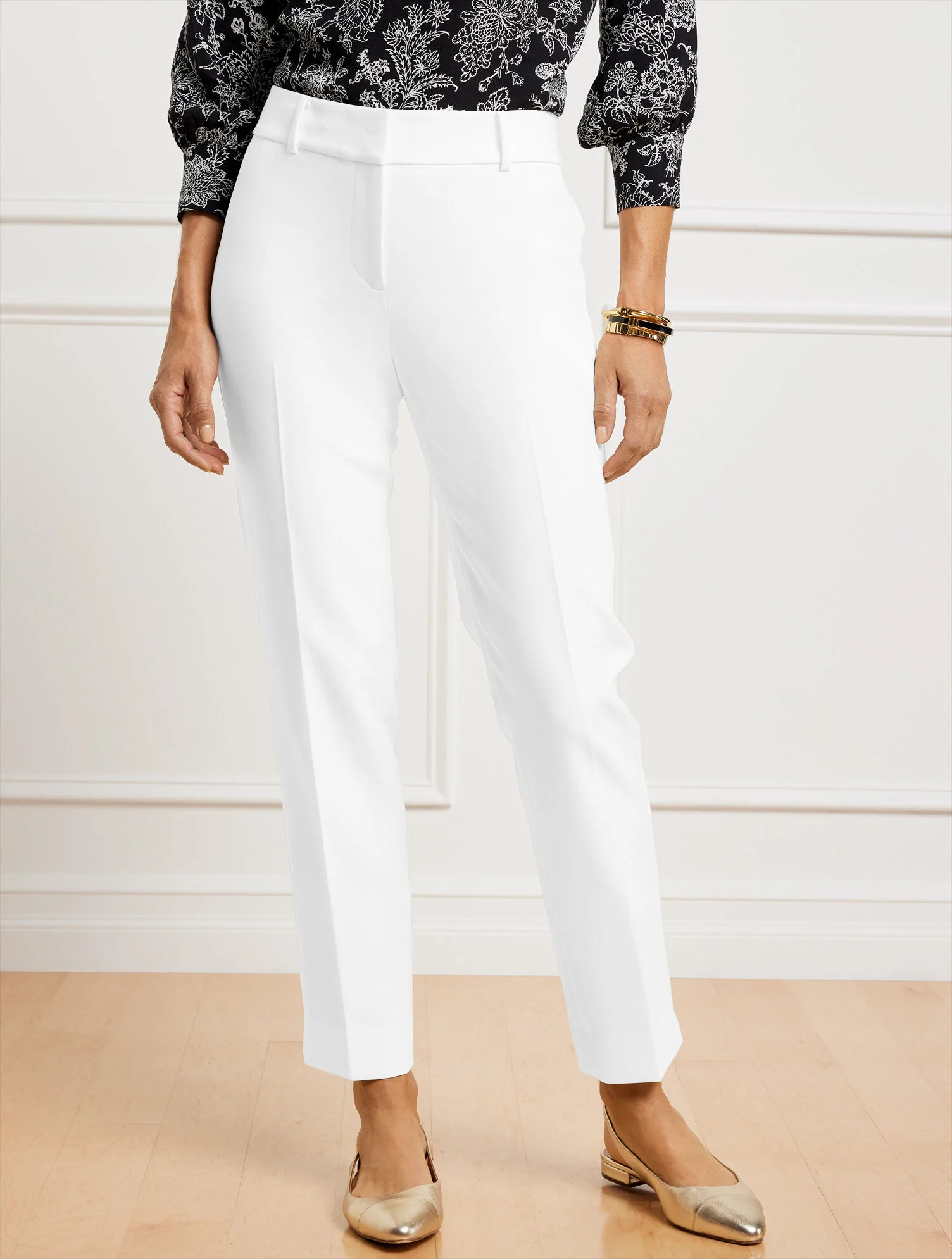 Talbots Hampshire Lightweight Double Cloth Straight Ankle Pants - Lined | Talbots
