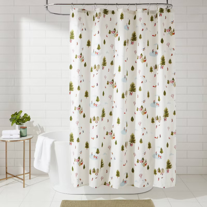 Winter Scene Christmas Shower Curtain - Threshold™ | Target