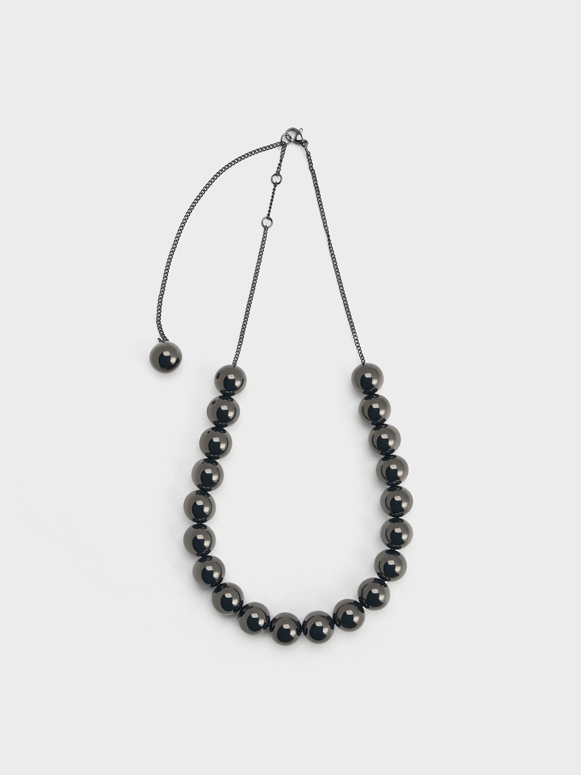 Metallic Beaded Necklace
 - Black | Charles & Keith UK