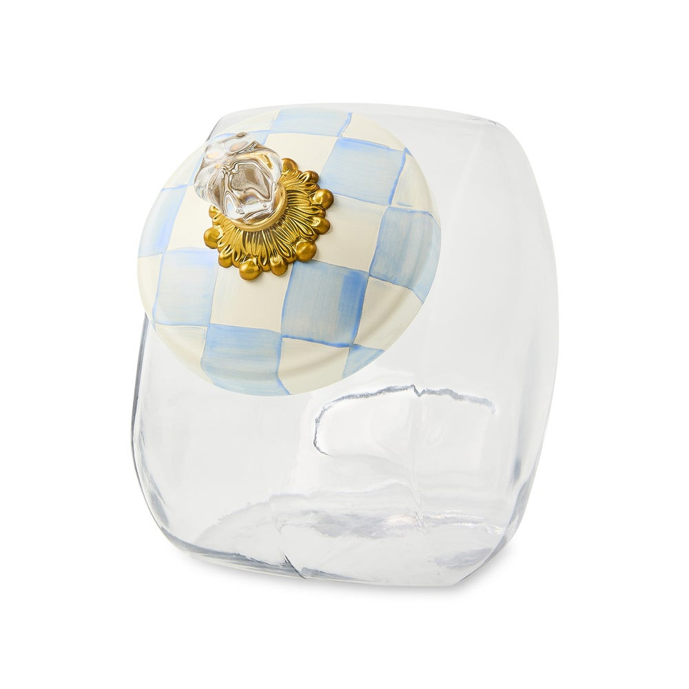 Cookie Jar with Sky Check Lid | MacKenzie-Childs