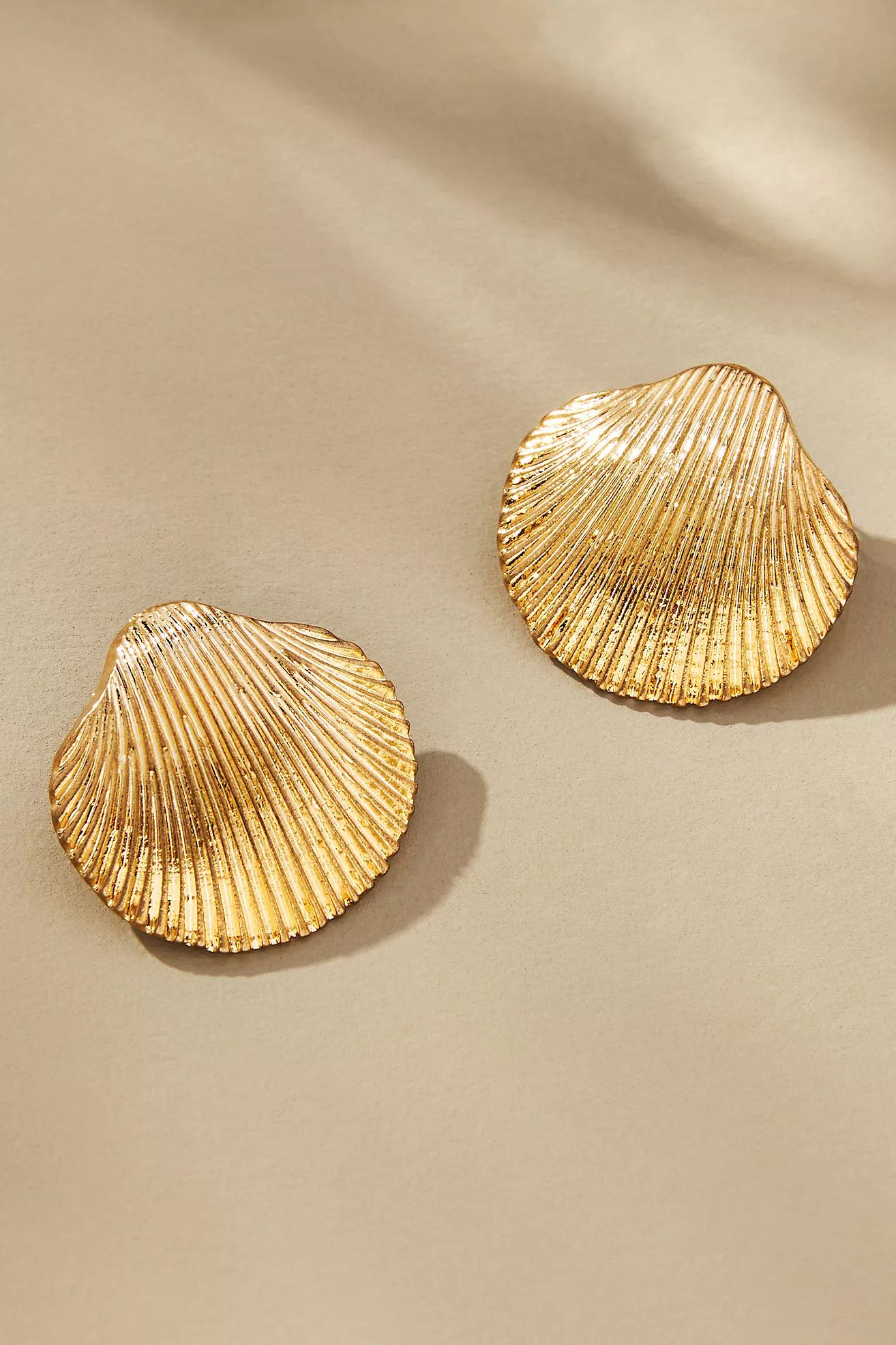 Casa Clara  Gold Seashell Earrings | Anthropologie (US)