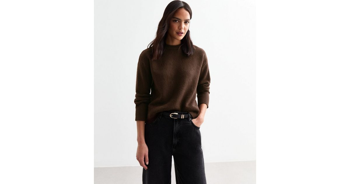 Brown Soft Knit Crew Neck Jumper 
						
						Add to Saved Items
						Remove from Saved Items | New Look (UK)