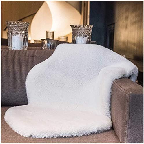 Mon Chateau Luxury Collection Lux Faux Fur Rug (Ivory) | Amazon (US)