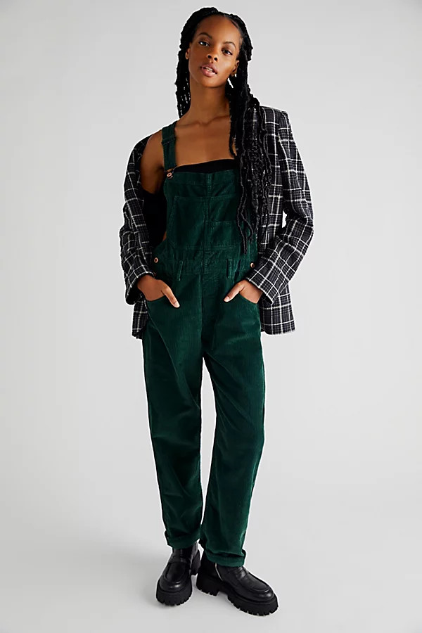 Ziggy Cord Overalls by We The Free at Free People, Forest Green, M | Free People (Global - UK&FR Excluded)