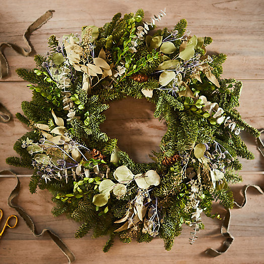 Preserved Fir, Boxwood + Eucalyptus Wreath | Terrain
