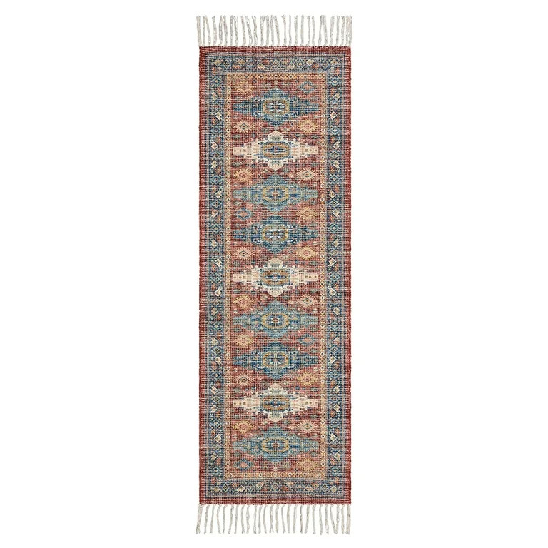 Mainstays Red Vintage Indoor Polyester Runner Rug 20” x 60” | Walmart (US)