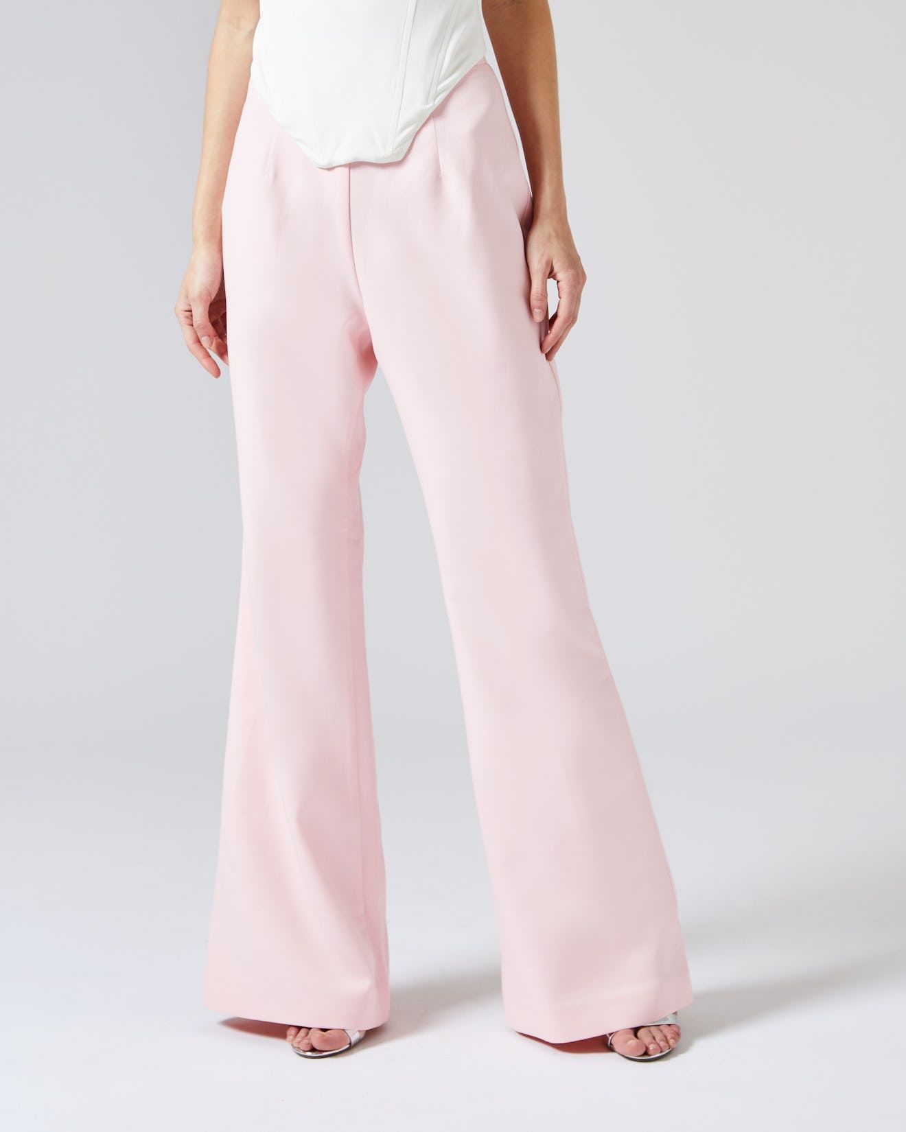 Pink Flared Tailored Trouser | Forever Unique (UK)