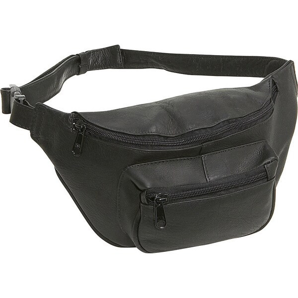 LeDonne Leather Black Leather Fanny Pack | Bed Bath & Beyond