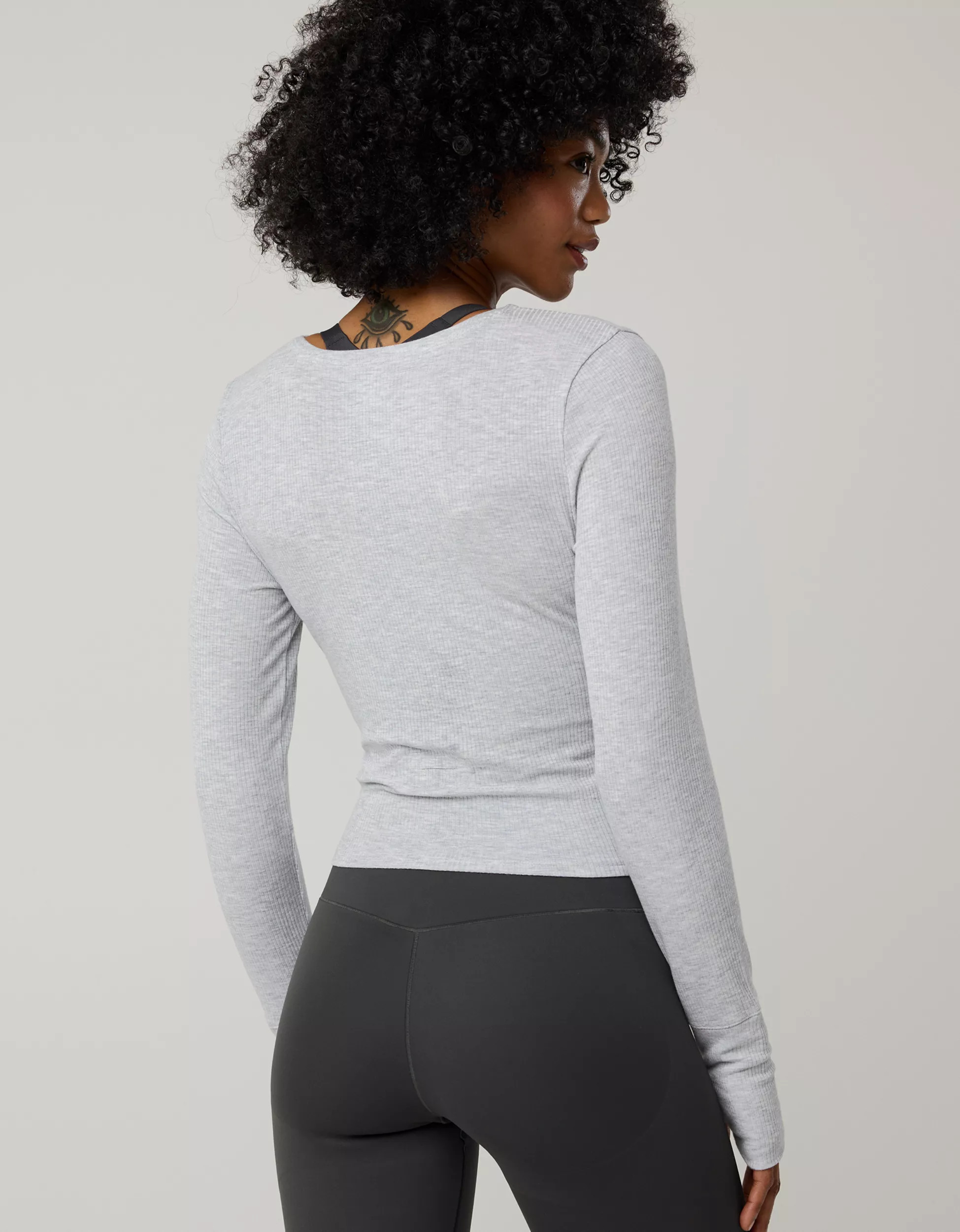 OFFLINE By Aerie Thumbs Up Ribbed Wrap Top | Aerie