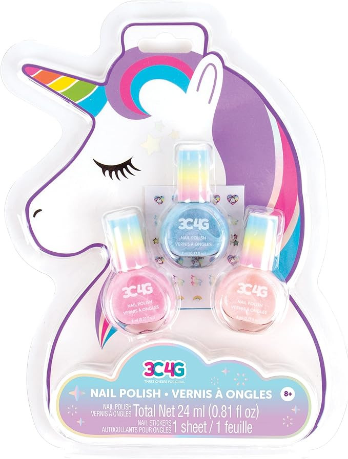3C4G Unicorn Shimmer Nail Polish Trio, Bring Magic to Life with These 3 Holographic Nail Polishes... | Amazon (US)