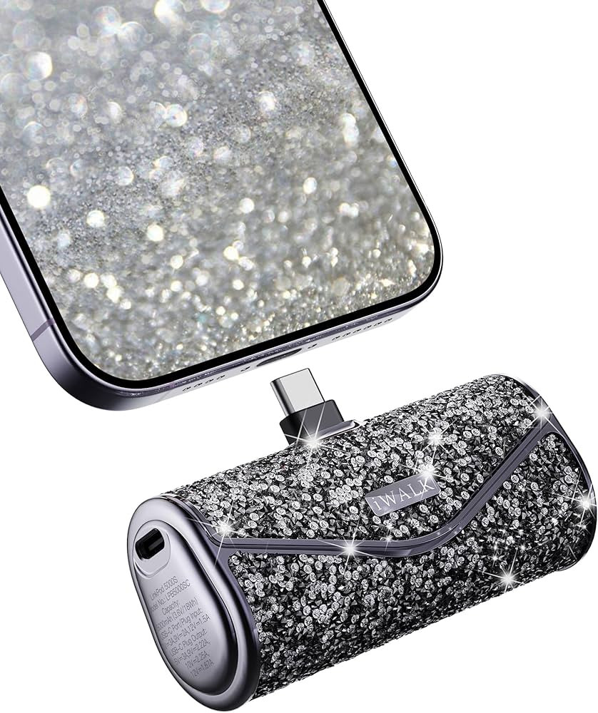 iWALK Upgraded Sparkly Portable Charger 22.5W, 5000mAh Power Bank for iPhone 17/16/15 Series, Min... | Amazon (US)