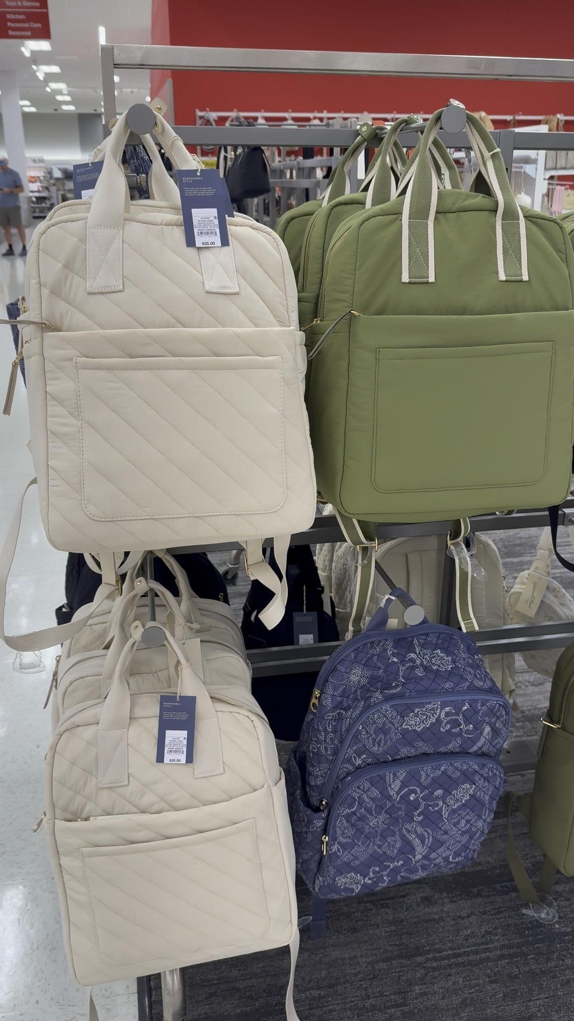 Target has a really cute backpack options. These would also be great for work and I love the gold detail on this cream quilted backpack.

Target style, target bags, target purse,

#LTKItBag #LTKFindsUnder50 #LTKSeasonal