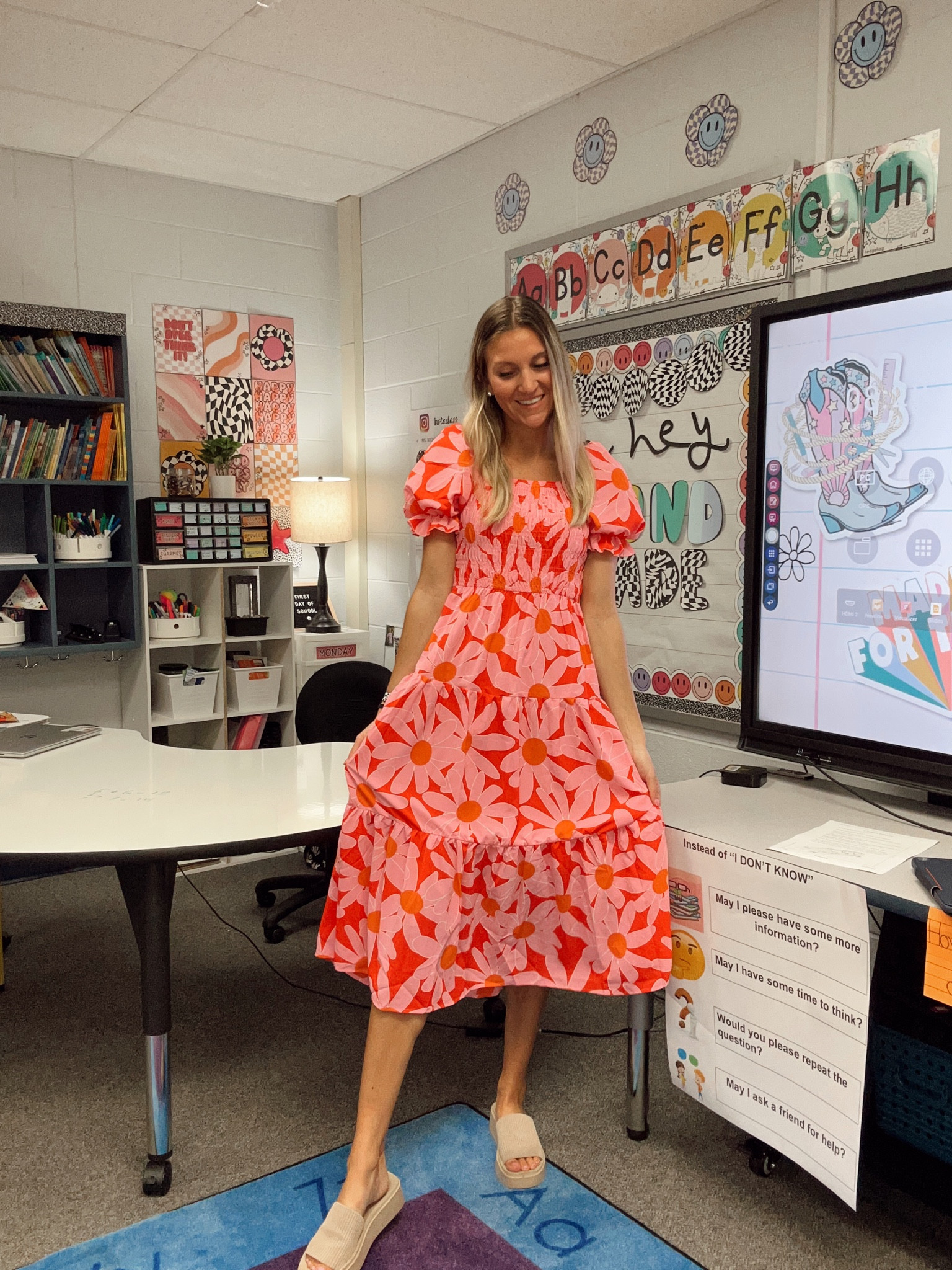 Teacher outfit / pink and orange dress / amazon dress / work outfit / occasion dress

#LTKBacktoSchool #LTKSeasonal #LTKunder50