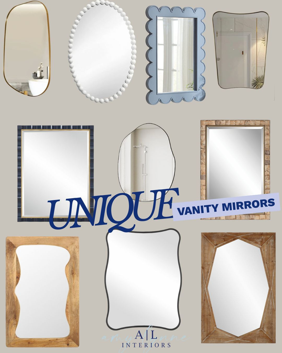 ✨ Hunting for the perfect statement mirror to bring life to a bland bathroom. A unique piece can completely transform the vibe—sharing my favs + pics! #uniquemirrors #statementmirror #LTKhome #LTKmirros 

 