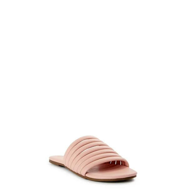 Time and Tru Women's Multi-Band Slide Sandals - Walmart.com | Walmart (US)