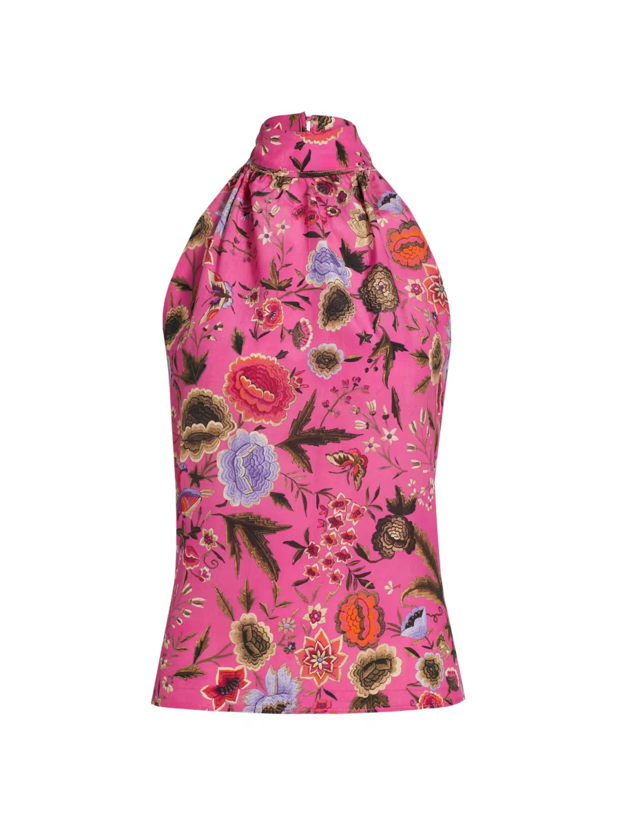 Madison Floral Silk Sleeveless Blouse | Saks Fifth Avenue