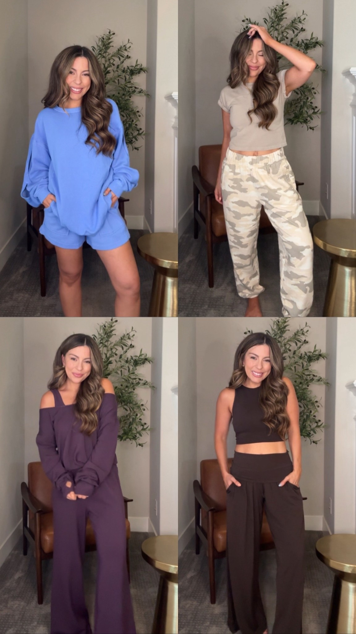 Aerie sets!!!

Blue set: wearing xxs pullover & XS shorts
Camo set: wearing XXS tee & XS short sweats
Purple set: wearing XS pullover & XS short sweats
Brown set: wearing XS tank & XS short leggings



#LTKSaleAlert #LTKActive #LTKU