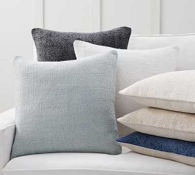 Faye Linen Textured Pillow Covers | Pottery Barn (US)