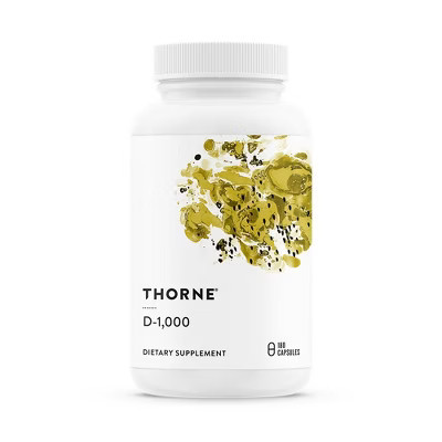 THORNE Vitamin D3 Supplement - Supports Healthy Bones, Teeth, Muscles, Cardiovascular & Immune Function* - 1,000 IU - 180 Capsules | Target