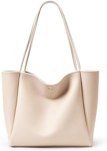 KALIDI 16L Tote Bag Vegan Leather Suede Carry All Shoulder Daily Casual Work Large Hobo Bag for W... | Amazon (US)